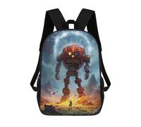 sinyumoney Backpacks Kids School Backpack Giant Robot Awakening School Bag 3D Printed School Bag for Boys Elementary And Middle School Students 17inch