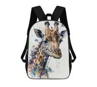 sinyumoney Backpacks Kids School Backpack Giraffe Watercolor School Bag 3D Printed School Bag for Boys Elementary And Middle School Students 17inch