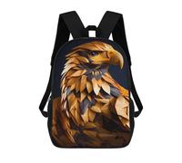 sinyumoney Backpacks Kids School Backpack Golden Eagle Sculpture-1 School Bag 3D Printed School Bag for Boys Elementary And Middle School Students 17inch