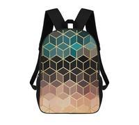 sinyumoney Backpacks Kids School Backpack Golden Mosaic VI School Bag 3D Printed School Bag for Boys Elementary And Middle School Students 17inch