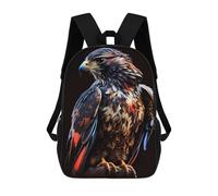 sinyumoney Backpacks Kids School Backpack Hawk School Bag 3D Printed School Bag for Boys Elementary And Middle School Students 17inch