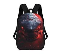 sinyumoney Backpacks Kids School Backpack Inferno Eyes of The Shark School Bag 3D Printed School Bag for Boys Elementary And Middle School Students 17inch