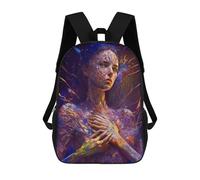 sinyumoney Backpacks Kids School Backpack Inner Fire A Digital Art Exploration School Bag 3D Printed School Bag for Boys Elementary And Middle School Students 17inch