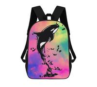 sinyumoney Backpacks Kids School Backpack Killer Whale School Bag 3D Printed School Bag for Boys Elementary And Middle School Students 17inch