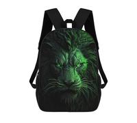 sinyumoney Backpacks Kids School Backpack Lion Black Animals School Bag 3D Printed School Bag for Boys Elementary And Middle School Students 17inch