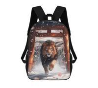 sinyumoney Backpacks Kids School Backpack Majestic Lion Torii School Bag 3D Printed School Bag for Boys Elementary And Middle School Students 17inch