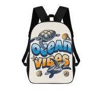 sinyumoney Backpacks Kids School Backpack Ocean Sea Turtle School Bag 3D Printed School Bag for Boys Elementary And Middle School Students 17inch
