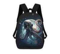 sinyumoney Backpacks Kids School Backpack Octopus Astronaut in Space School Bag 3D Printed School Bag for Boys Elementary And Middle School Students 17inch