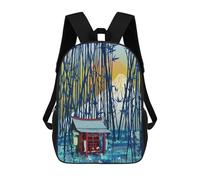 sinyumoney Backpacks Kids School Backpack On My Way to Mount Fuji School Bag 3D Printed School Bag for Boys Elementary And Middle School Students 17inch