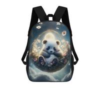 sinyumoney Backpacks Kids School Backpack Panda in Moonlit Garden -1 School Bag 3D Printed School Bag for Boys Elementary And Middle School Students 17inch