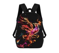 sinyumoney Backpacks Kids School Backpack Phoenix School Bag 3D Printed School Bag for Boys Elementary And Middle School Students 17inch