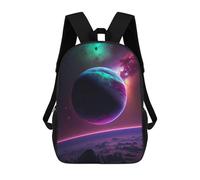 sinyumoney Backpacks Kids School Backpack Planetary Horizon -3 School Bag 3D Printed School Bag for Boys Elementary And Middle School Students 17inch
