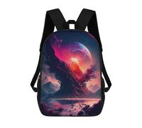 sinyumoney Backpacks Kids School Backpack Planetary Tree Aurora School Bag 3D Printed School Bag for Boys Elementary And Middle School Students 17inch