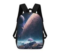 sinyumoney Backpacks Kids School Backpack Planetary Wonderland School Bag 3D Printed School Bag for Boys Elementary And Middle School Students 17inch