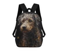 sinyumoney Backpacks Kids School Backpack Poodle Dog Magical Realm School Bag 3D Printed School Bag for Boys Elementary And Middle School Students 17inch