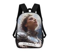sinyumoney Backpacks Kids School Backpack Saint Joan of Arc School Bag 3D Printed School Bag for Boys Elementary And Middle School Students 17inch