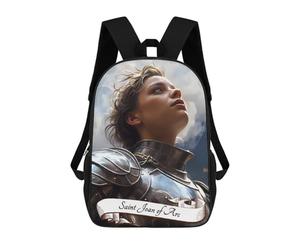sinyumoney Backpacks Kids School Backpack Saint Joan of Arc School Bag 3D Printed School Bag for Boys Elementary And Middle School Students 17inch