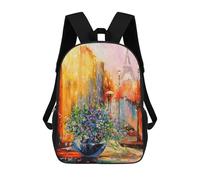 sinyumoney Backpacks Kids School Backpack Spring in Paris School Bag 3D Printed School Bag for Boys Elementary And Middle School Students 17inch