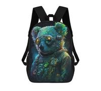 sinyumoney Backpacks Kids School Backpack Steampunk Bear Portrait-2 School Bag 3D Printed School Bag for Boys Elementary And Middle School Students 17inch