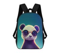 sinyumoney Backpacks Kids School Backpack Stylish Panda Portrait -1 School Bag 3D Printed School Bag for Boys Elementary And Middle School Students 17inch