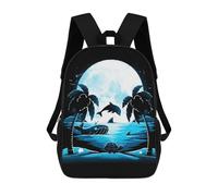 sinyumoney Backpacks Kids School Backpack Summer Animals School Bag 3D Printed School Bag for Boys Elementary And Middle School Students 17inch