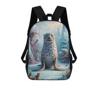 sinyumoney Backpacks Kids School Backpack Surreal Seal Safari School Bag 3D Printed School Bag for Boys Elementary And Middle School Students 17inch