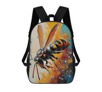 sinyumoney Backpacks Kids School Backpack The Stinging Wasp School Bag 3D Printed School Bag for Boys Elementary And Middle School Students 17inch