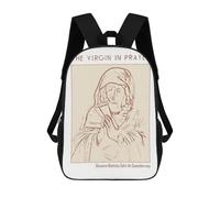 sinyumoney Backpacks Kids School Backpack The Virgin in Prayer School Bag 3D Printed School Bag for Boys Elementary And Middle School Students 17inch
