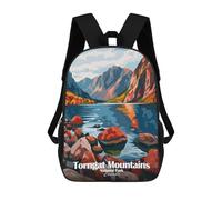 sinyumoney Backpacks Kids School Backpack Torngat Mountains National Park Canada School Bag 3D Printed School Bag for Boys Elementary And Middle School Students 17inch