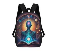 sinyumoney Backpacks Kids School Backpack Universal Energy Cosmic Connection School Bag 3D Printed School Bag for Boys Elementary And Middle School Students 17inch