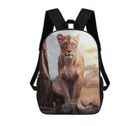 sinyumoney Backpacks Lioness in Natural Habitat Kids School Backpack School Bag 3D Printed School Bags for Boys Elementary And Middle School Students 17inch