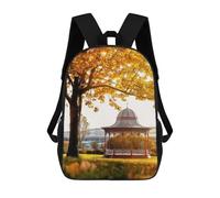 sinyumoney Backpacks Magdalen Green Bandstand Kids School Backpack School Bag 3D Printed School Bags for Boys Elementary And Middle School Students 17inch