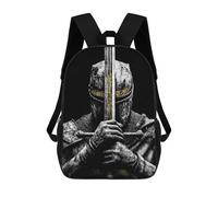 sinyumoney Backpacks Medieval Crusader with Sword Kids School Backpack School Bag 3D Printed School Bags for Boys Elementary And Middle School Students 17inch