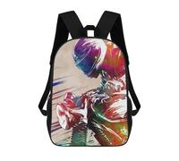sinyumoney Backpacks Motor Sport Art 3 Kids School Backpack School Bag 3D Printed School Bags for Boys Elementary And Middle School Students 17inch