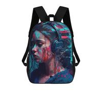 sinyumoney Backpacks Painted Headphones Dreamscape Kids School Backpack School Bag 3D Printed School Bags for Boys Elementary And Middle School Students 17inch