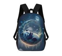 sinyumoney Backpacks Panda Dreams in Celestial Basket Kids School Backpack School Bag 3D Printed School Bags for Boys Elementary And Middle School Students 17inch