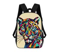 sinyumoney Backpacks Panther Wpap Pop Art Kids School Backpack School Bag 3D Printed School Bags for Boys Elementary And Middle School Students 17inch
