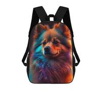 sinyumoney Backpacks Pitzanian Spitz Dog Kids School Backpack School Bag 3D Printed School Bags for Boys Elementary And Middle School Students 17inch