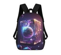 sinyumoney Backpacks Planet Atom Kids School Backpack School Bag 3D Printed School Bags for Boys Elementary And Middle School Students 17inch