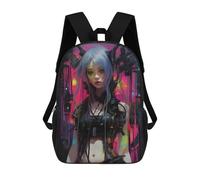 sinyumoney Backpacks Punk Girl No8 Kids School Backpack School Bag 3D Printed School Bags for Boys Elementary And Middle School Students 17inch