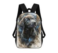sinyumoney Backpacks Puppy Labrador Portrait Kids School Backpack School Bag 3D Printed School Bags for Boys Elementary And Middle School Students 17inch