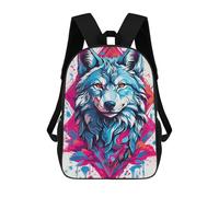 sinyumoney Backpacks Rainbow Howl Kids School Backpack School Bag 3D Printed School Bags for Boys Elementary And Middle School Students 17inch