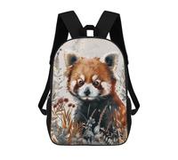 sinyumoney Backpacks Red Panda Watercolor Kids School Backpack School Bag 3D Printed School Bags for Boys Elementary And Middle School Students 17inch