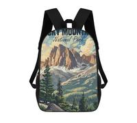 sinyumoney Backpacks Rocky Mountains USA Park Kids School Backpack School Bag 3D Printed School Bags for Boys Elementary And Middle School Students 17inch