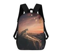 sinyumoney Backpacks Royal Cheetah Kids School Backpack School Bag 3D Printed School Bags for Boys Elementary And Middle School Students 17inch