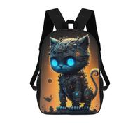 sinyumoney Backpacks Steampunk Cat Fantasy Art Kids School Backpack School Bag 3D Printed School Bags for Boys Elementary And Middle School Students 17inch