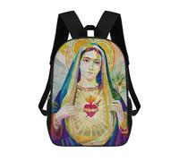sinyumoney Backpacks The Virgin Mary Kids School Backpack School Bag 3D Printed School Bags for Boys Elementary And Middle School Students 17inch