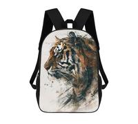 sinyumoney Backpacks Tiger Profile Art Painting Kids School Backpack School Bag 3D Printed School Bags for Boys Elementary And Middle School Students 17inch