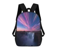 sinyumoney Backpacks Twilight Over Mountain Bay Kids School Backpack School Bag 3D Printed School Bags for Boys Elementary And Middle School Students 17inch