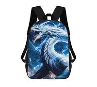 sinyumoney Backpacks White Dragon Kids School Backpack School Bag 3D Printed School Bags for Boys Elementary And Middle School Students 17inch